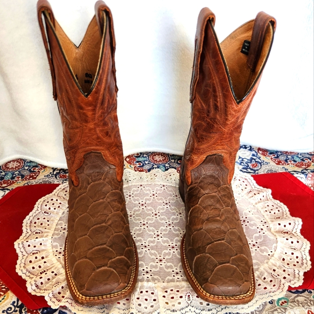 Cattle Baron Handcrafted Bass Cowboy Boots Men's Size 8.5